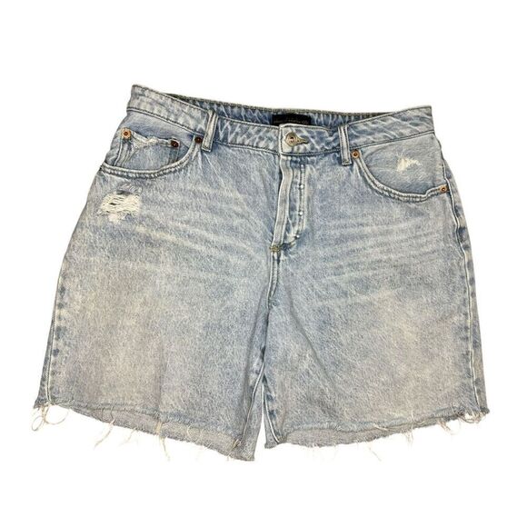 House of Harlow 1960 Women’s 29 Mom Cutoff Jean Shorts High Waisted Button Fly - Picture 1 of 5